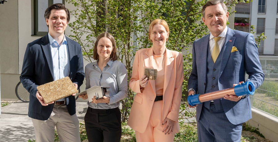 Gruppenfoto: Bernhard Kuhn, Felicitas Wettstein, Elke Hanel-Torsch, Peter Hanke