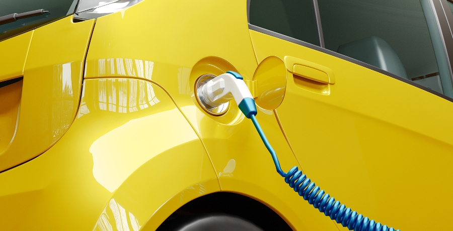 Stromversorgung für das Aufladen von Elektroautos. Ladestation für Elektroautos