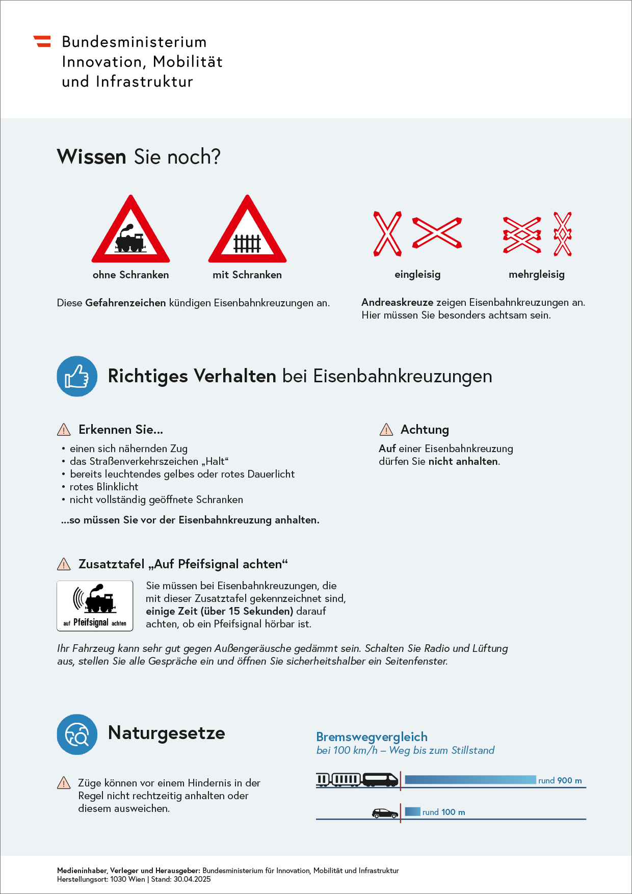 Titelblatt "Merkblatt Eisenbahnkreuzungen"
