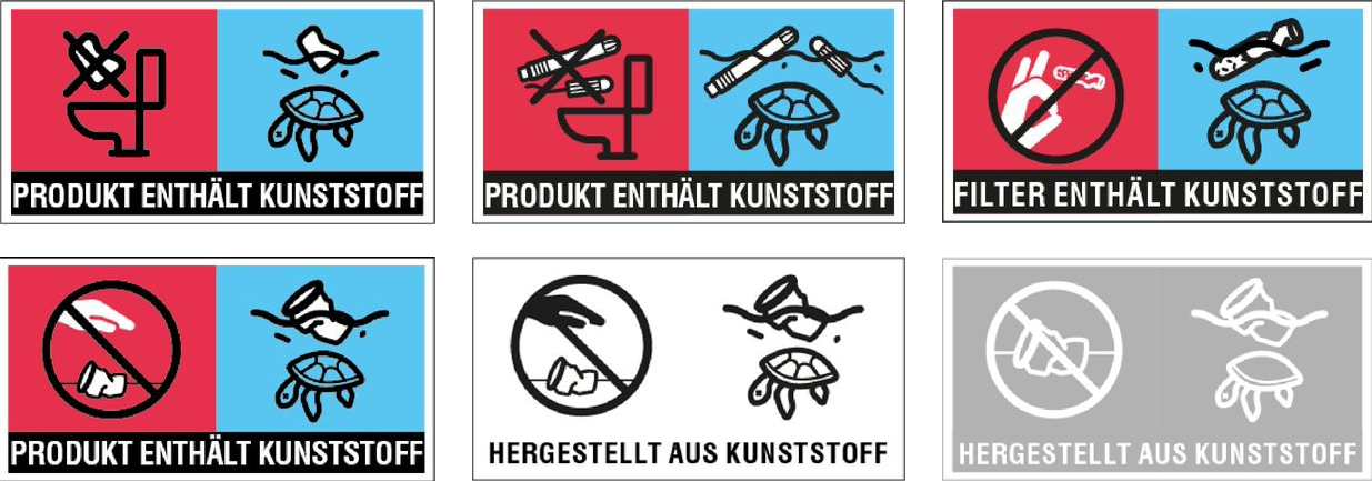 Kennzeichnungen zur Einwegkunststoffrichtlinie