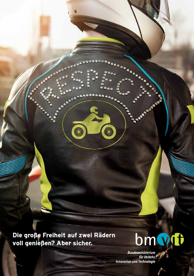 Titelbild der Broschüre zur Motorradsicherheit "Respect"