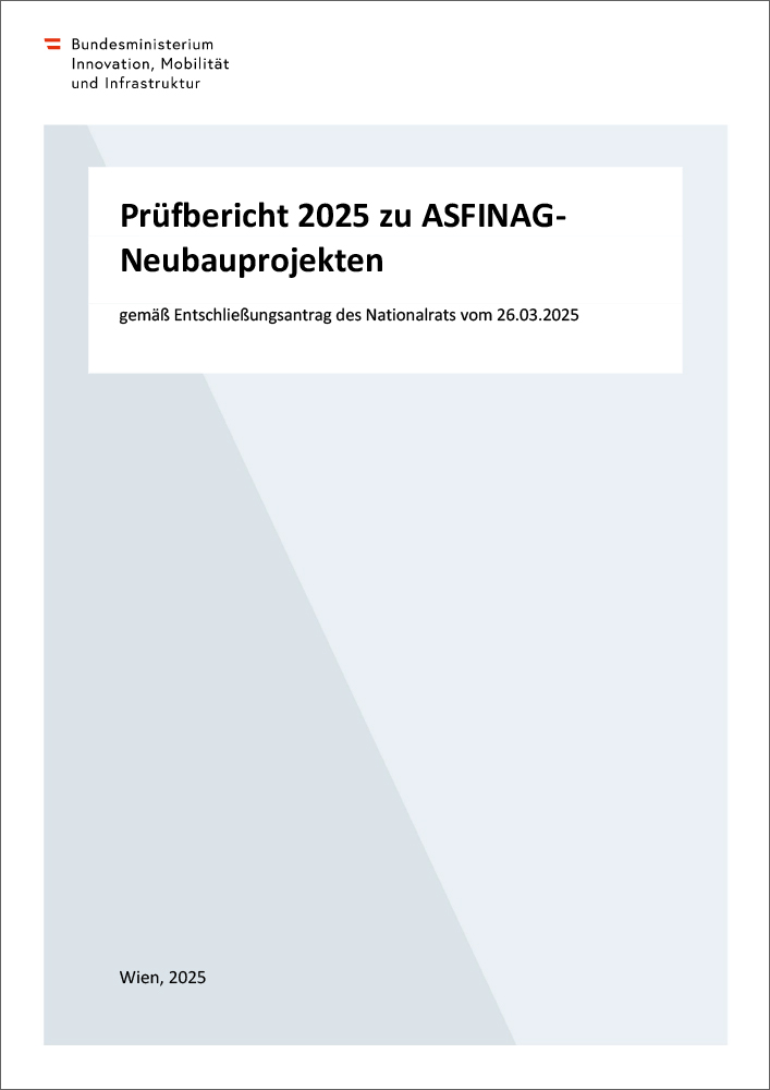 Prüfbericht 2025 zu ASFINAG-Neubauprojekten, Titelbild