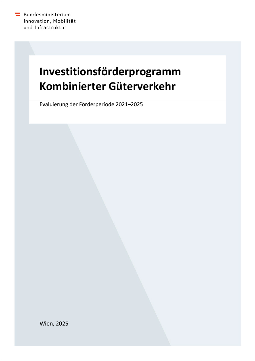 Titelblatt "Investitionsförderprogramm Kombinierter Güterverkehr"