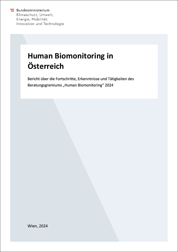 Titelblatt "Human Biomonitoring in Österreich" 2024