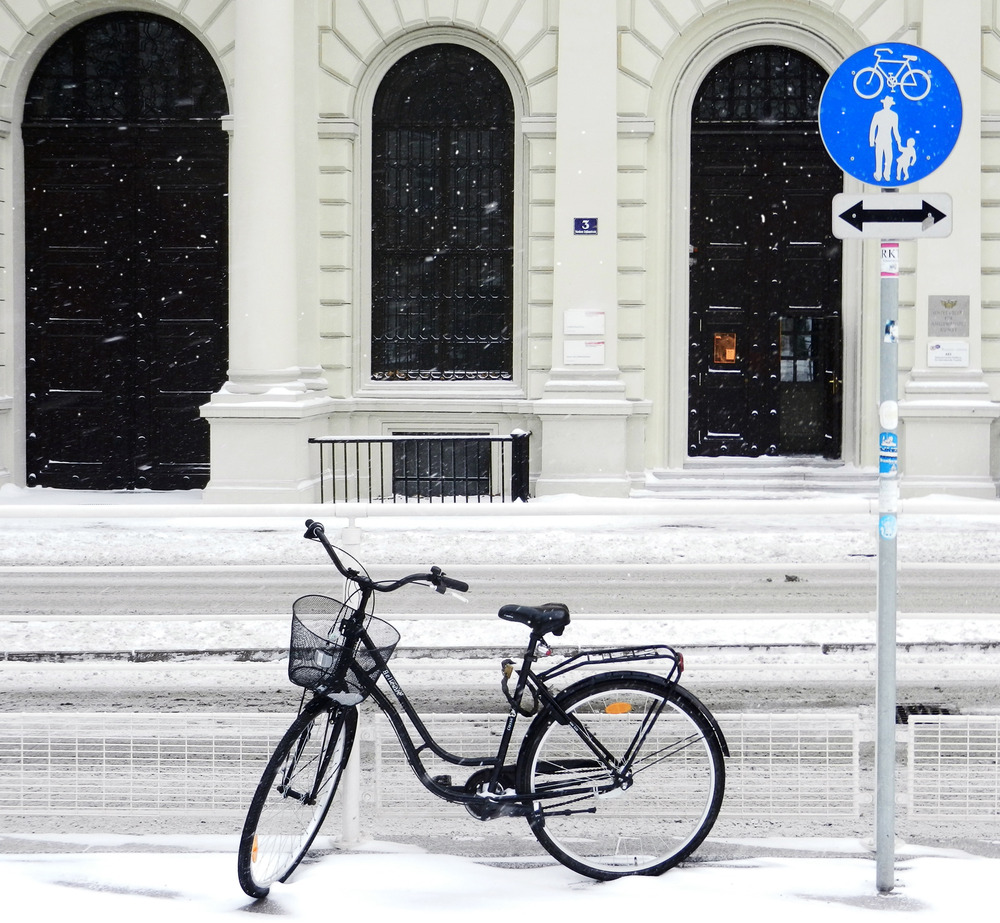 Rad im Winter