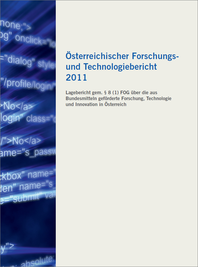 Titelbild der Publikation "Österreichischer Forschungs- und
<br/>Technologiebericht 2011"