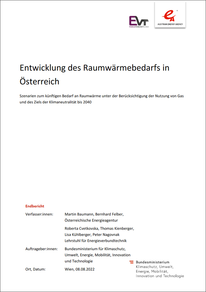 Titelbild der Raumwärmebedarfspublikation