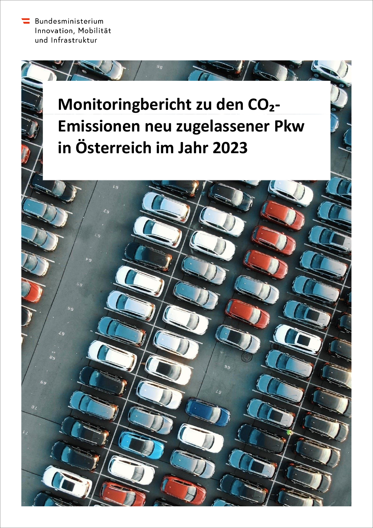 Titelblatt "Monitoringbericht zu den CO₂-Emissionen neu zugelassener Pkw in Österreich"