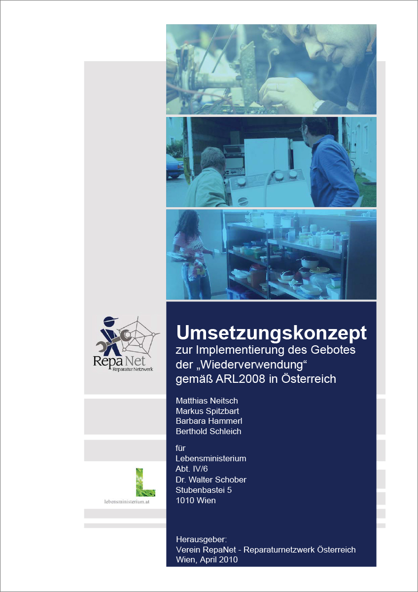 Titelblatt zum Leitfaden für die Wiederverwendung von Elektroaltgeräten