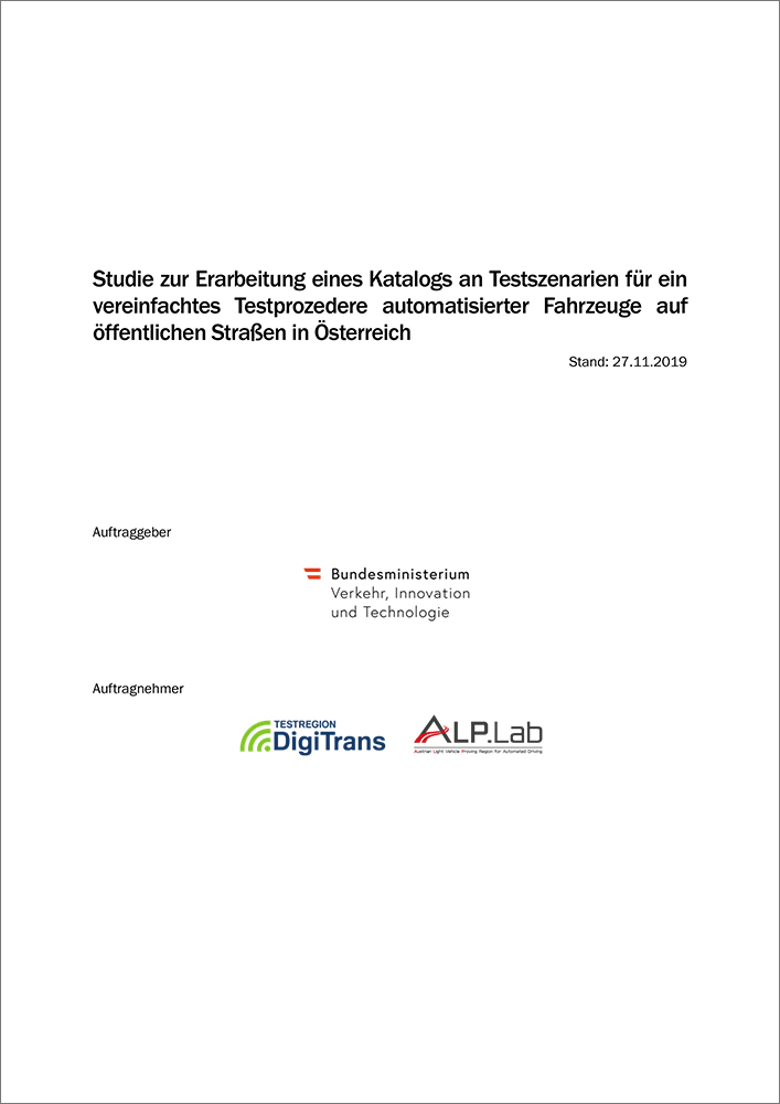 Cover Studie Testszenarienkatalog