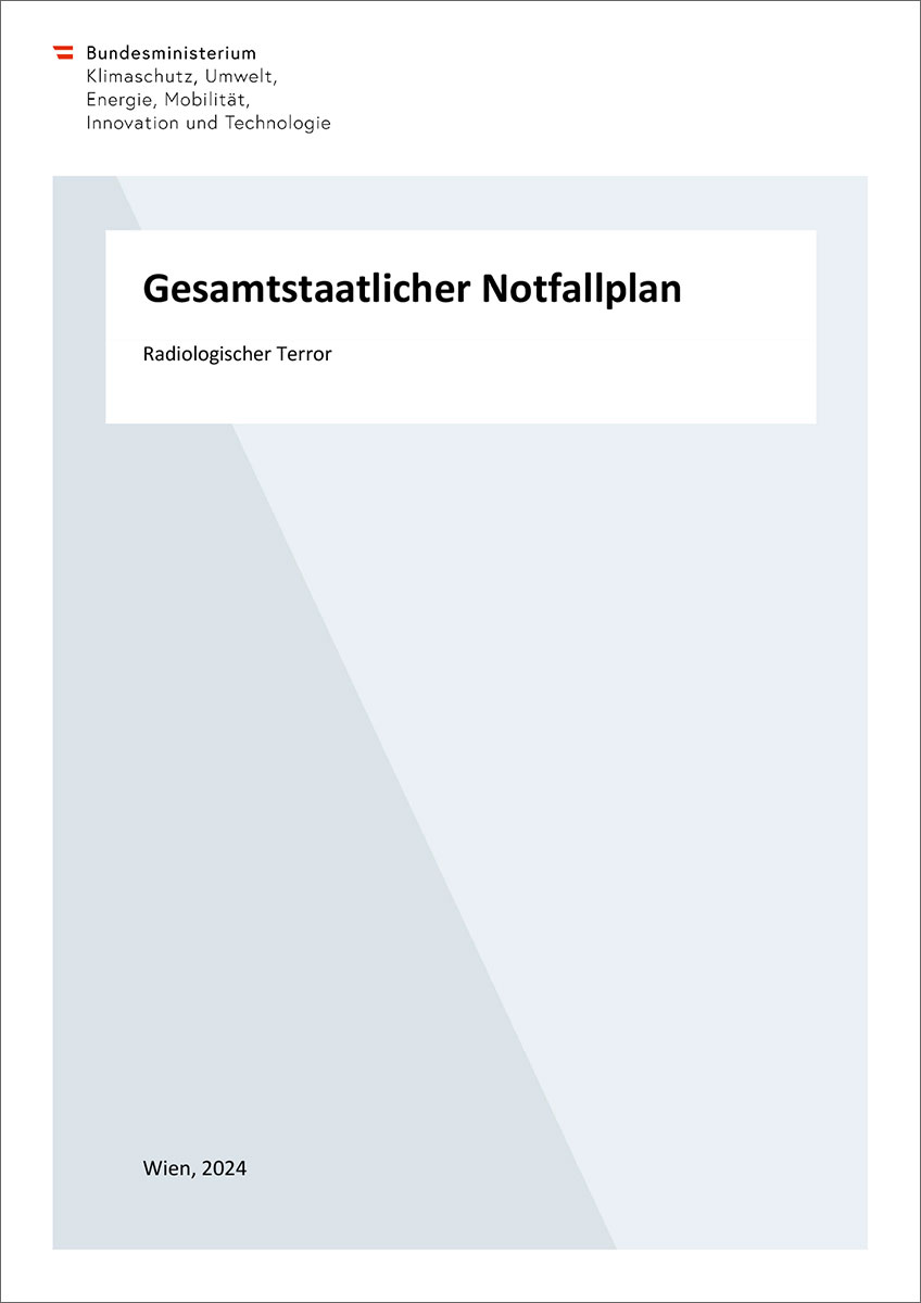 Gesamtstaatlicher Notfallplan Radiologischer Terror 2024 Titelbild