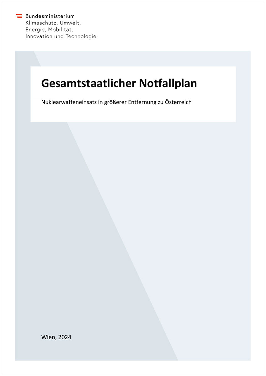 Titelblatt "Gesamtstaatlicher Notfallplan Nuklearwaffen"