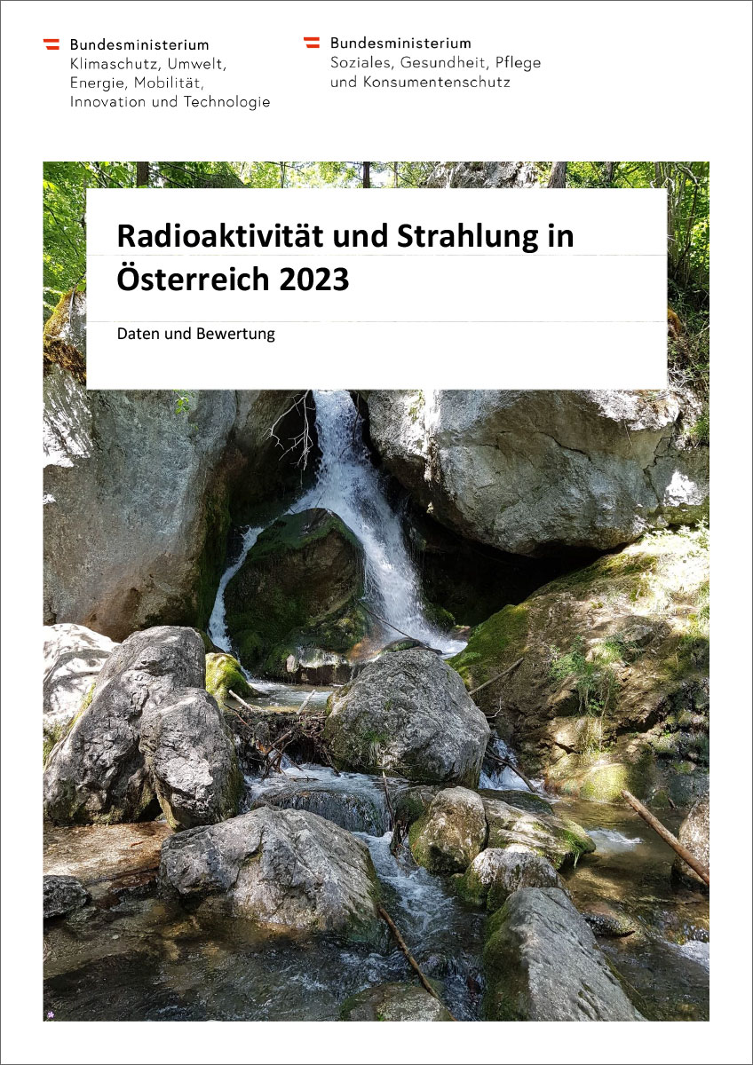 Titelblatt "Radioaktivität und Strahlung in Österreich 2023"