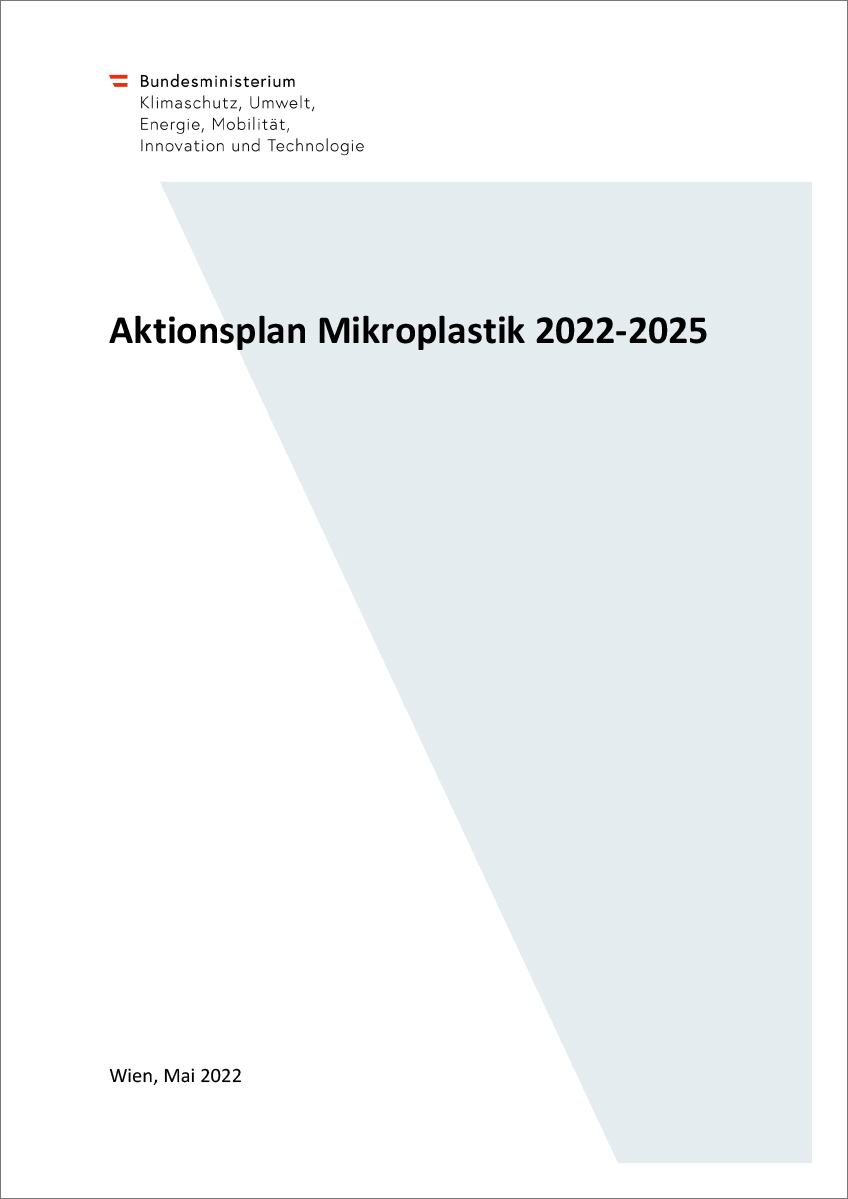 Titelplan "Aktionsplan Mikroplastik 2022-2025"