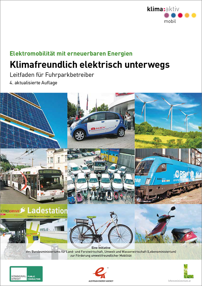 Titelblatt des Leitfadens "Elektrisch unterwegs"