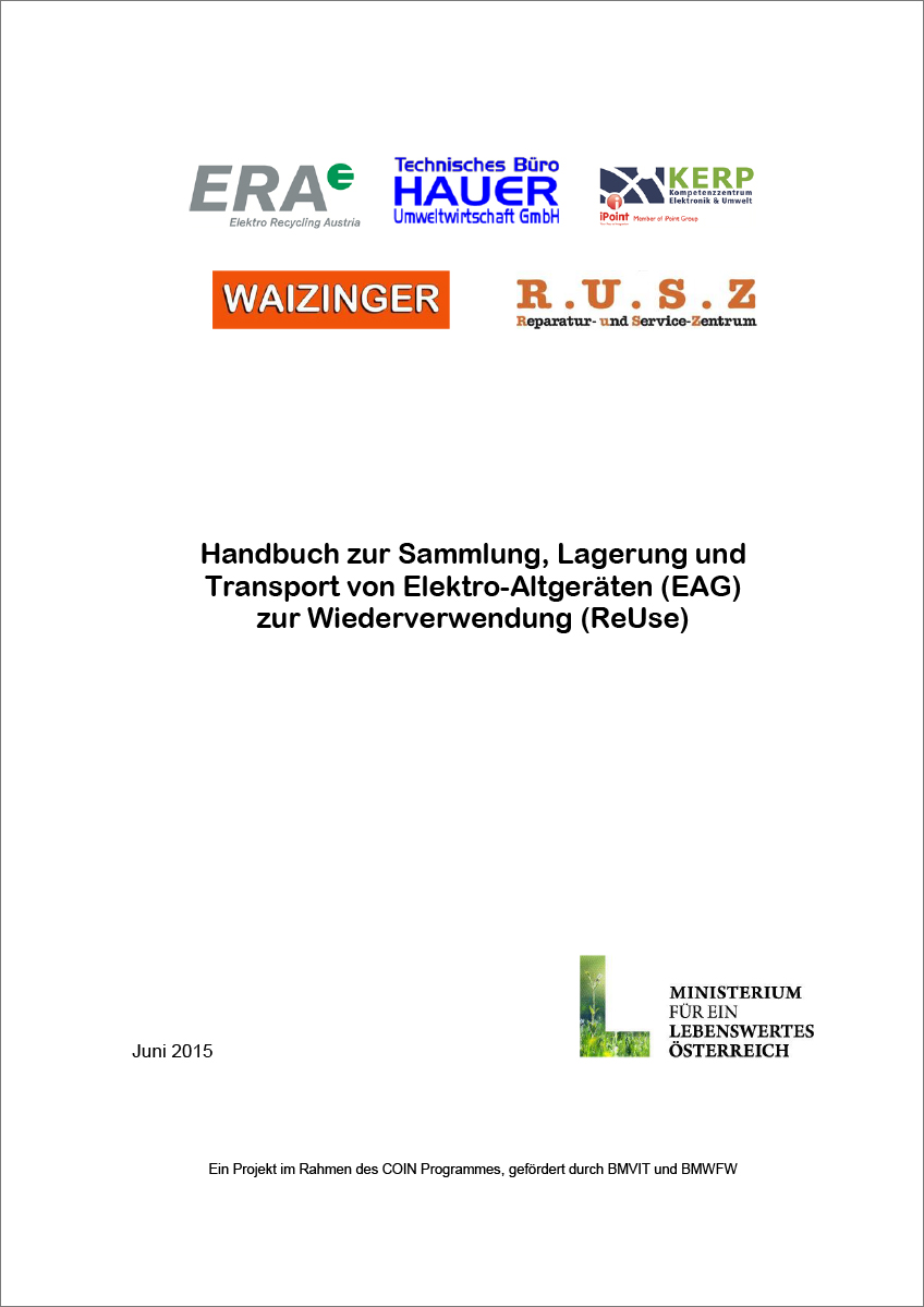Titelblatt zur Sammlung von ReUse-fähigen Elektroaltgeräten