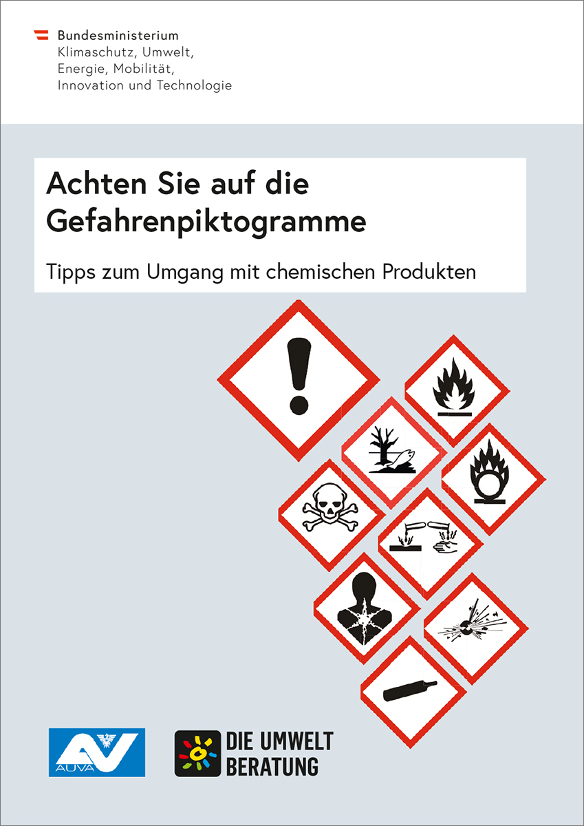 Titelblatt "Achten Sie auf die Gefahrenpiktogramme"